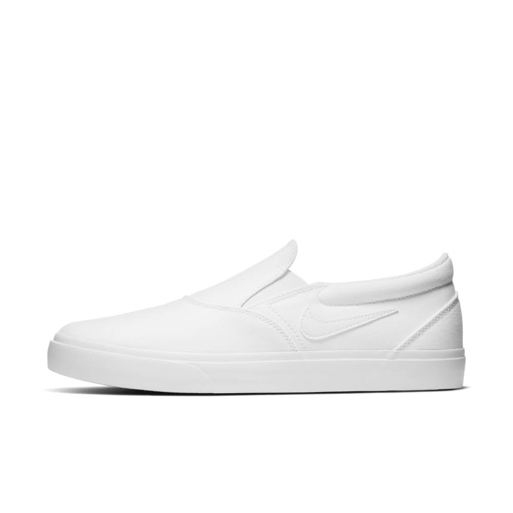 Nike Mens SB Charge Slip Skate Shoes - White - Size 14