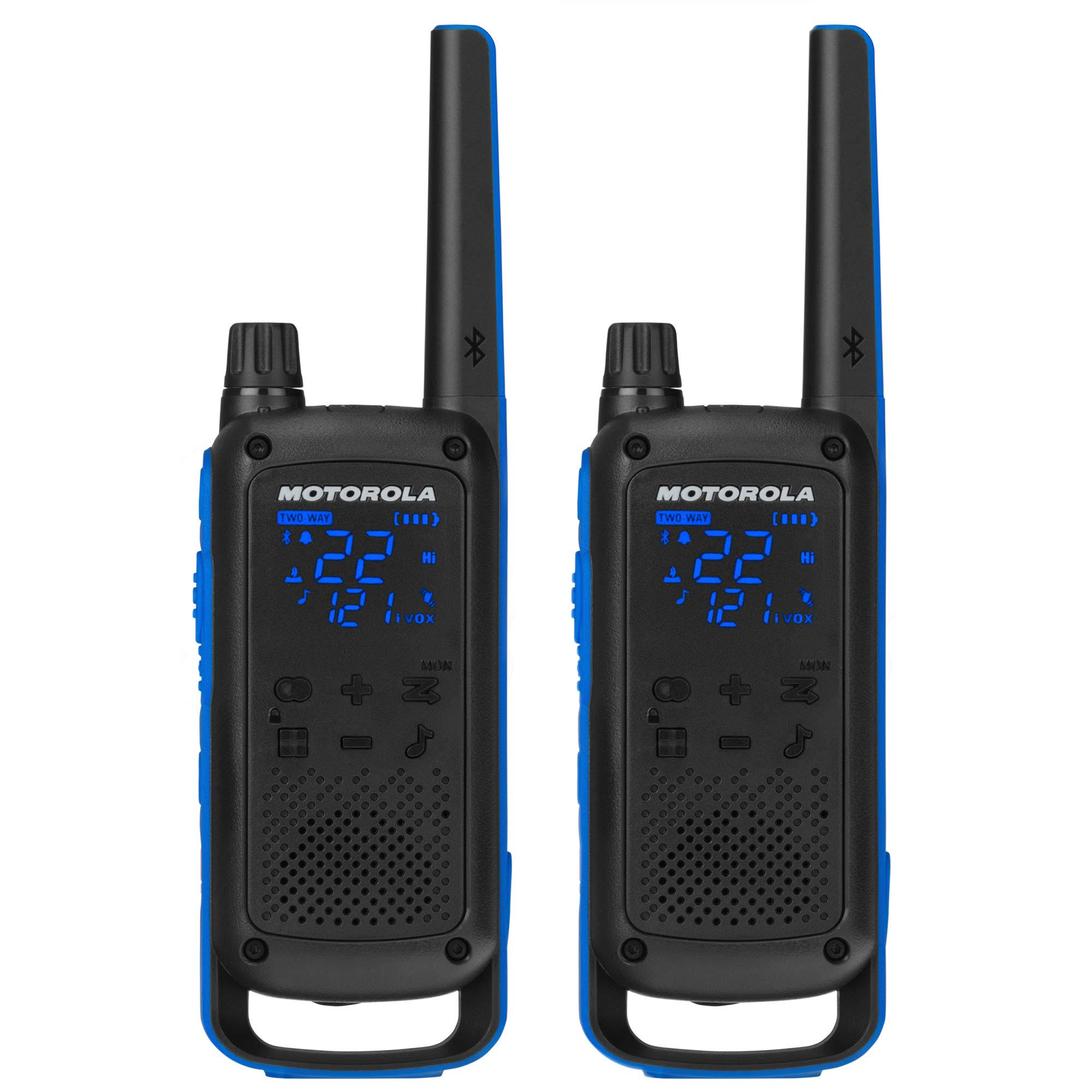 Motorola Talkabout T800 35-mile Two-way Radio Pair - Black/Blue - FRS - 462-467 MHz - 11 weather channels (7 NOAA) - Weatherproo