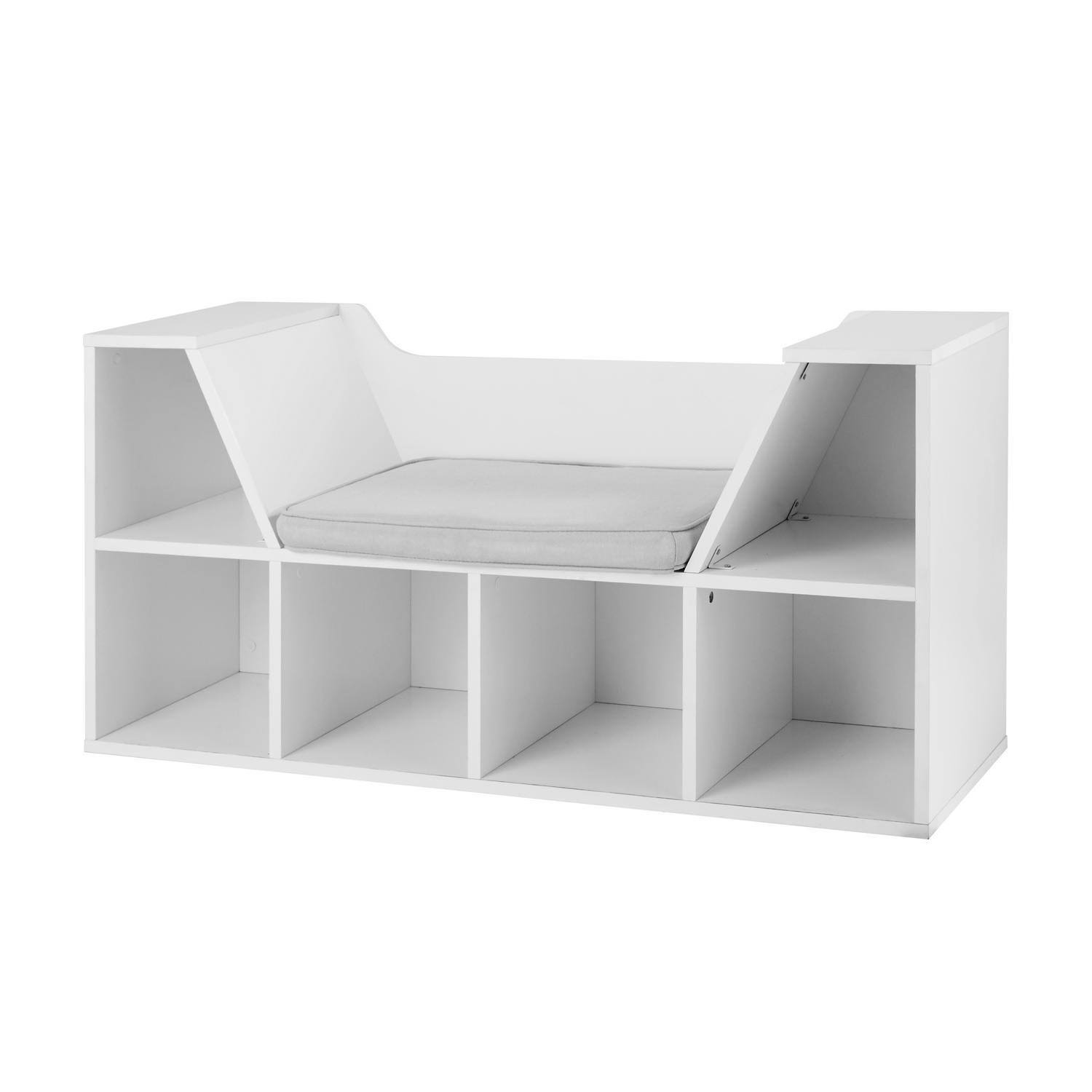 Your Zone Kids Reading NOOK and Storage Book Case White