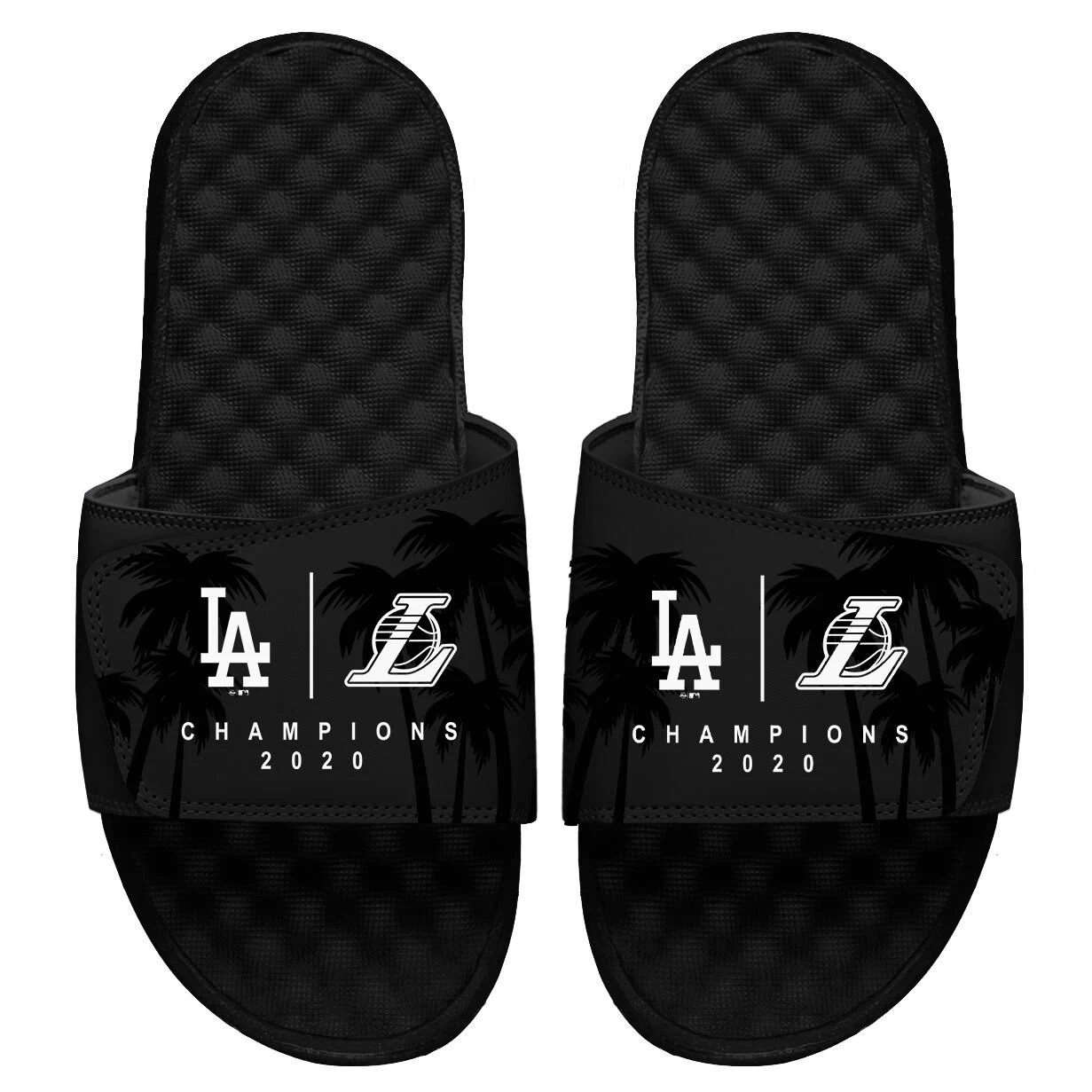 ISlide Los Angeles Black 2020 Dual Champions Slide Sandals