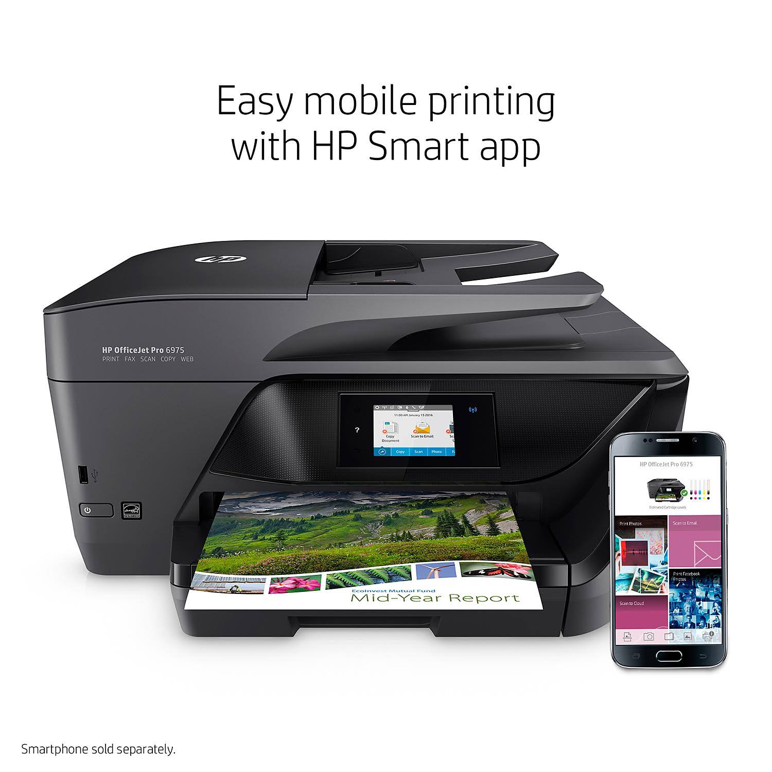 HP Officejet Pro 6975 All-in-One Color Ink-jet - Multifunction printer - English