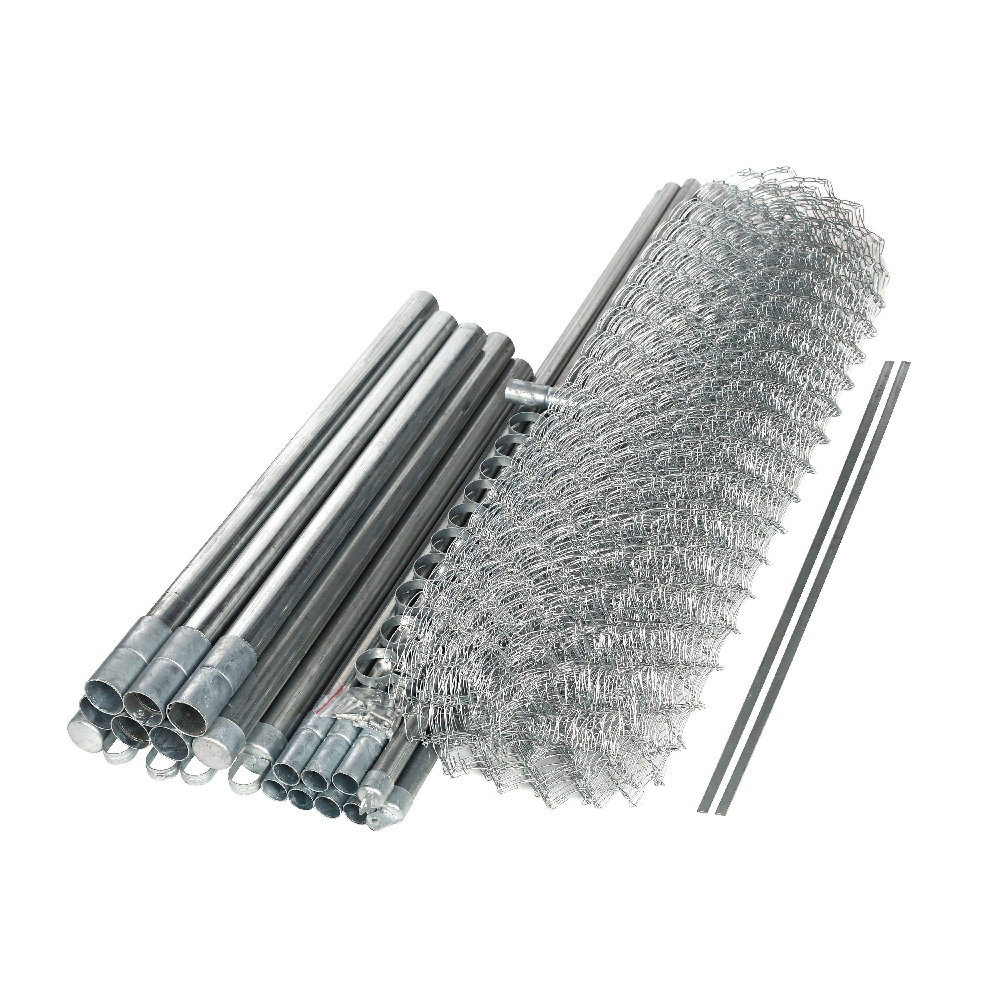 Aleko Galvanized Steel Chain Link Fence 5x50 Feet Complete Kit