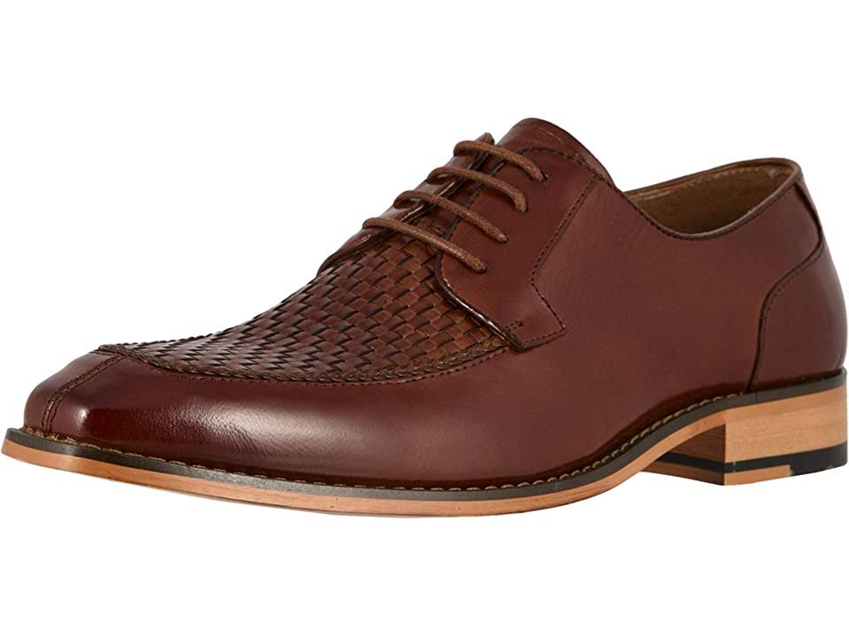 Stacy Adams Winthrop Moc Toe Woven Oxford Shoes Cognac 25242-221 - 9
