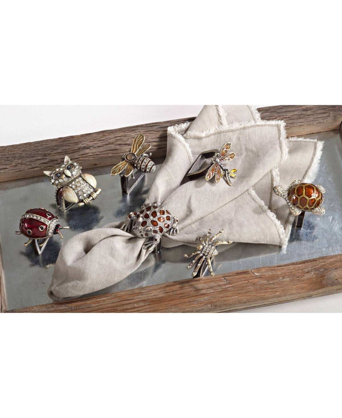Saro Ladybug Napkin Ring - Set of 4