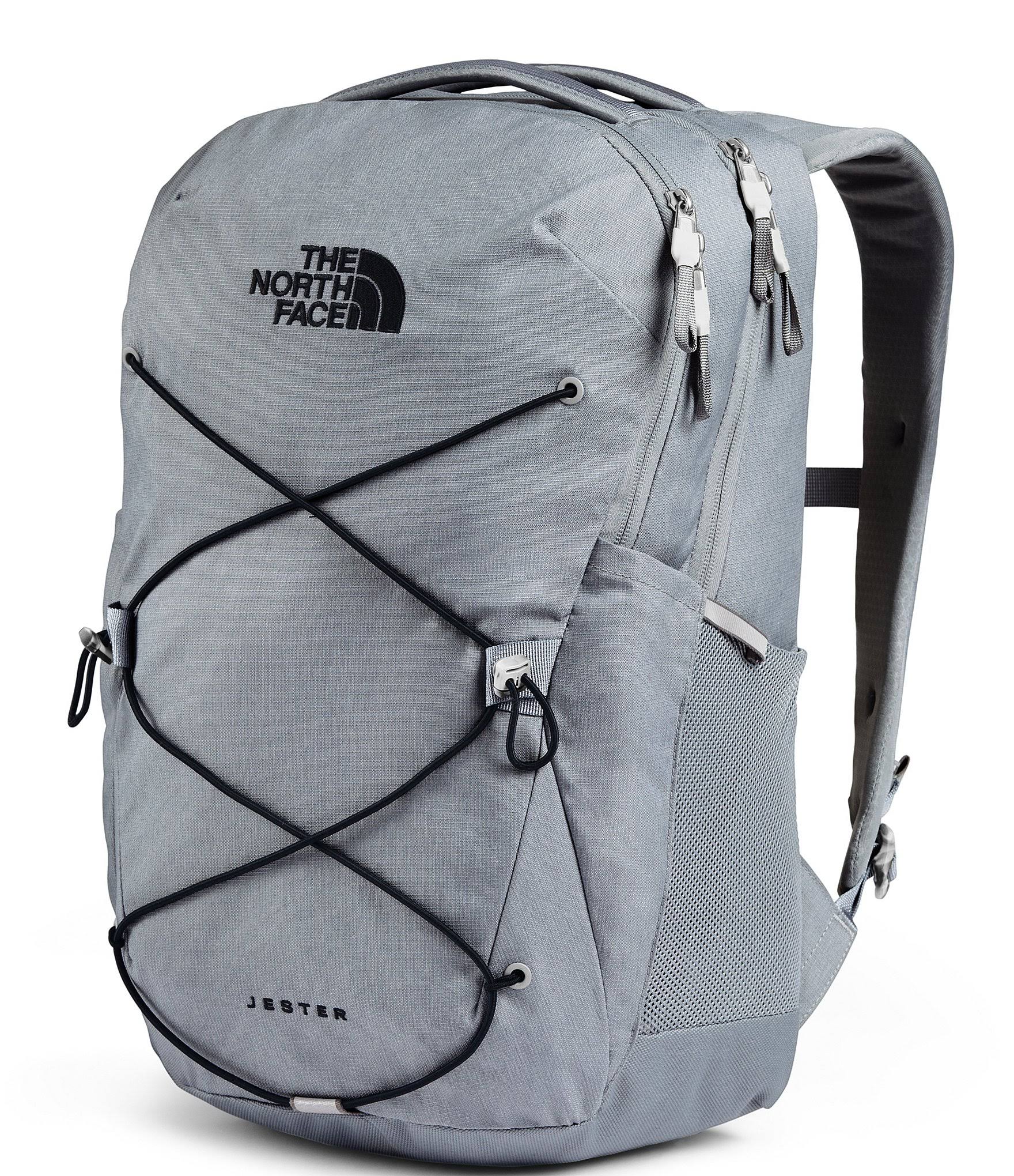 The North Face Jester Backpack (High Rise Grey Light Heather/Scarab Green)