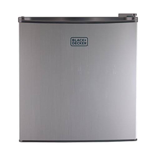 Black u0026 Decker Compact Fridge - 1.7 cu ft - Black Silver