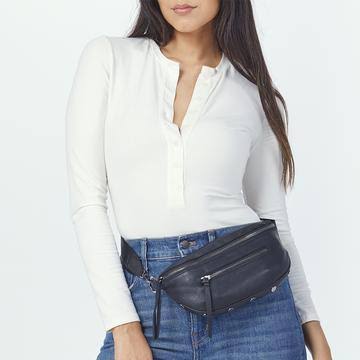 Hammitt Charles Belt Bag - Black/Gunmetal