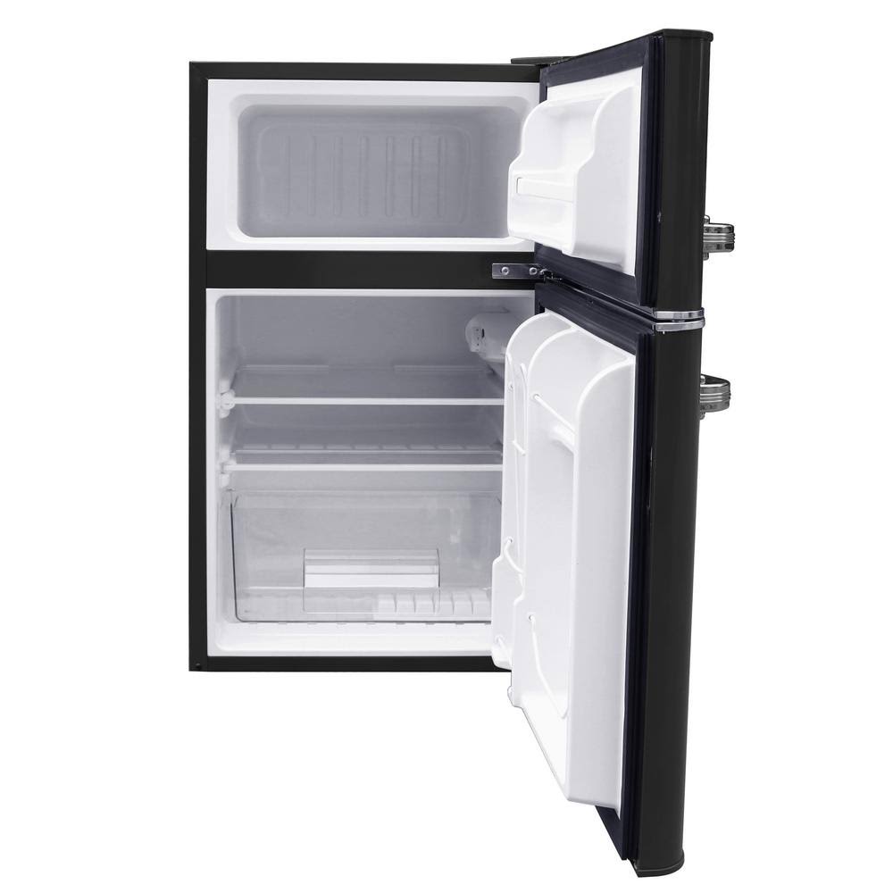 Magic Chef Retro 3.2 Cu. ft. 2 Door Mini Fridge in Black