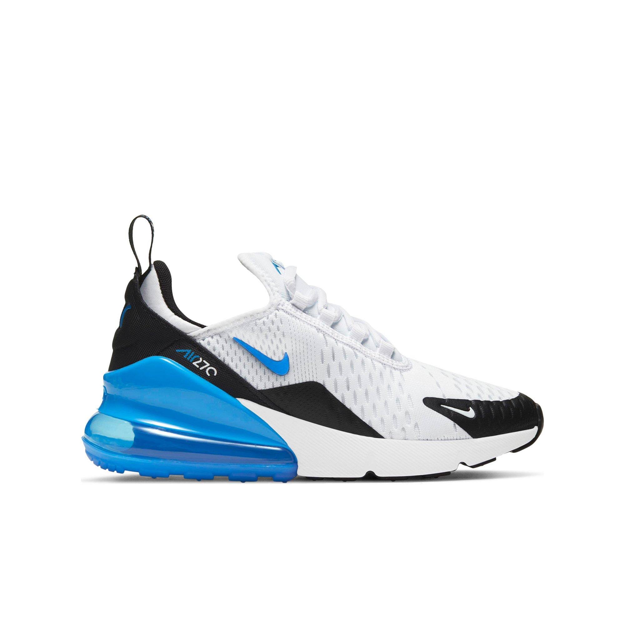 Nike Big Kids& Air Max 270 Casual Shoes in White/White Size 7.0