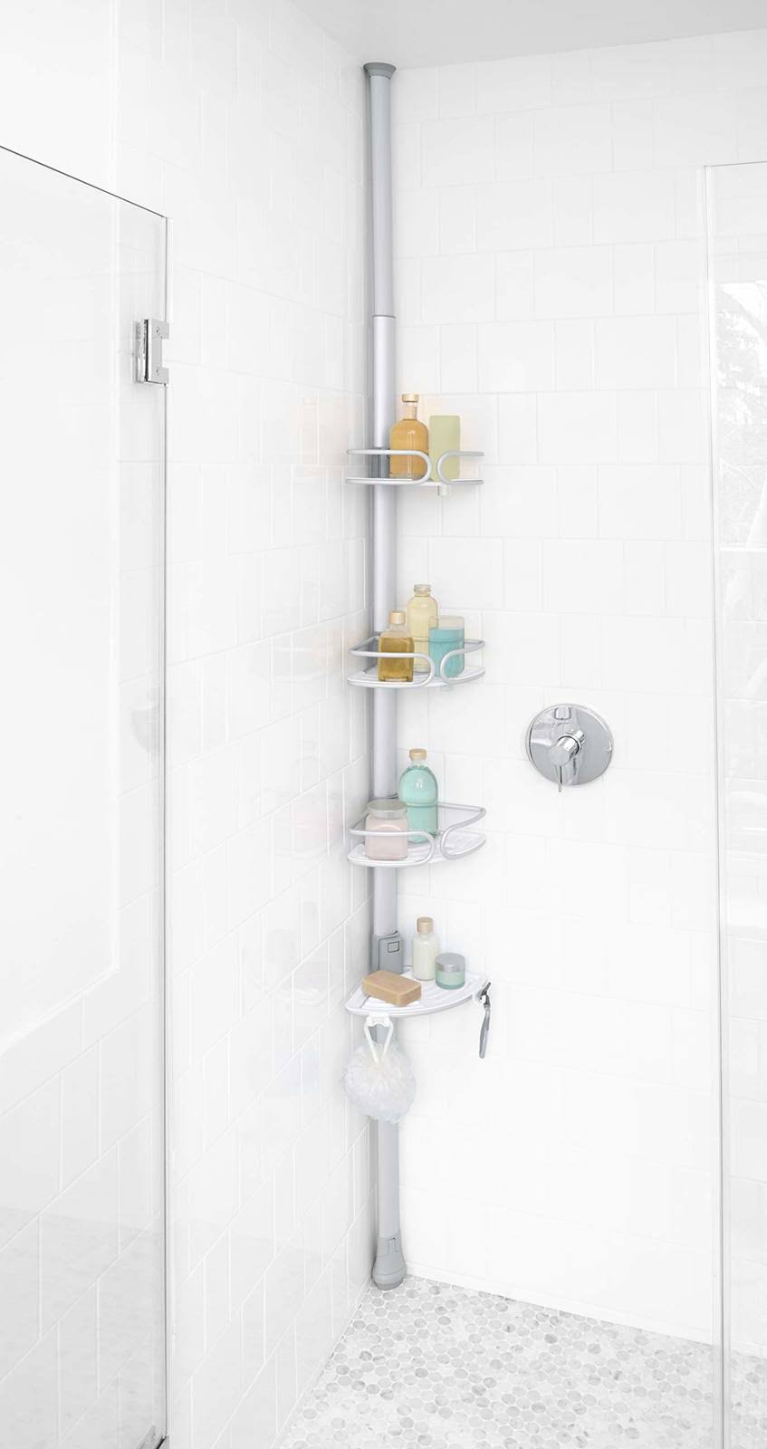 Good Grips Quick-Extend Aluminum Pole Shower Caddy OXO