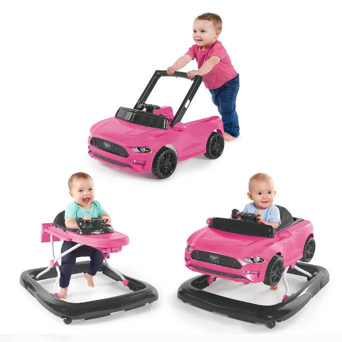 Bright Starts - Ford Mustang 3 Ways to Play Walker - Pink