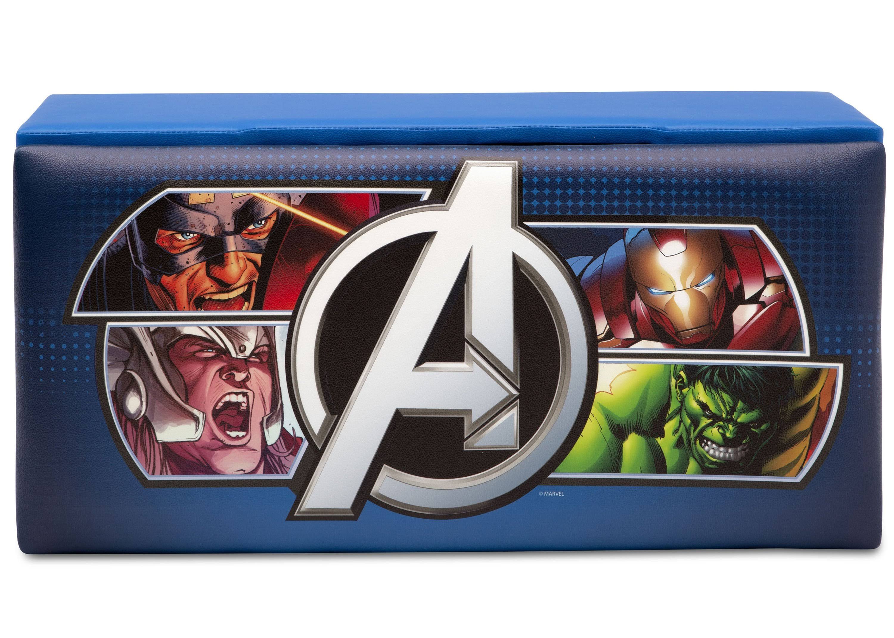 Marvel Avengers Upholstered Storage Bench for Kids - Delta Children TB83434AV-1160