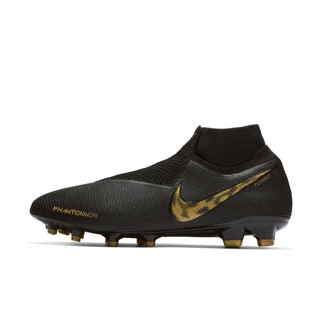 Nike Phantom Vision Elite DF FG Soccer Cleats Black-Gold - 12