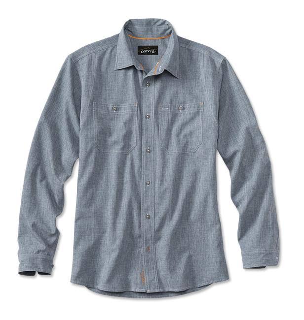 Tech Chambray Work Shirt L/S Chambray w/Logo / XL