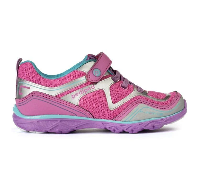 Pediped Flex Force Pink/Silver Kids Shoe