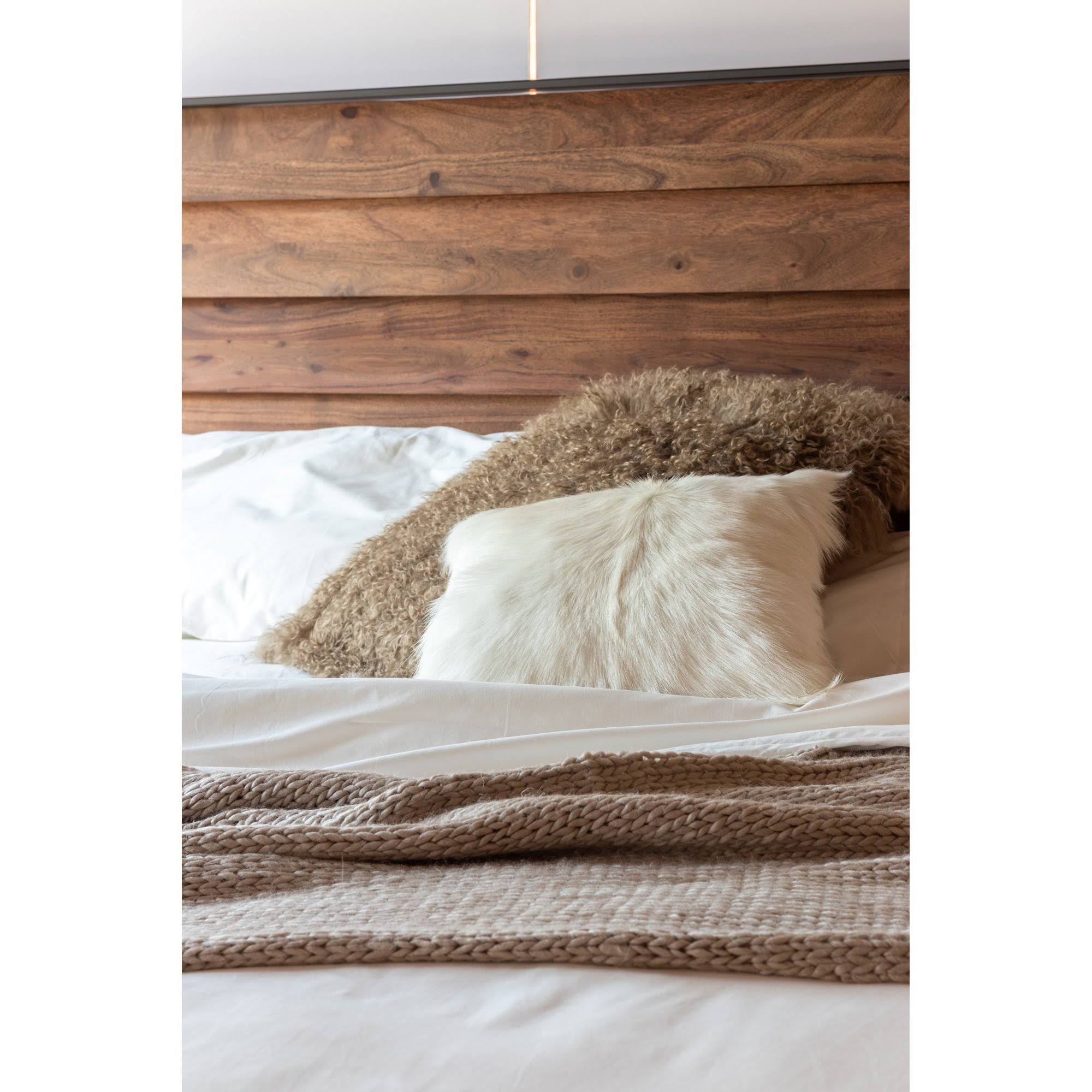 Moe's Home Collection Goat Fur Pillow - Natural