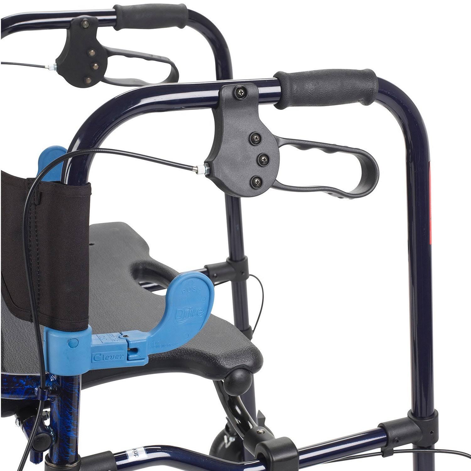 Drive Medical Clever Lite Walker Rollator Flame Blue (Junior - 5x22)