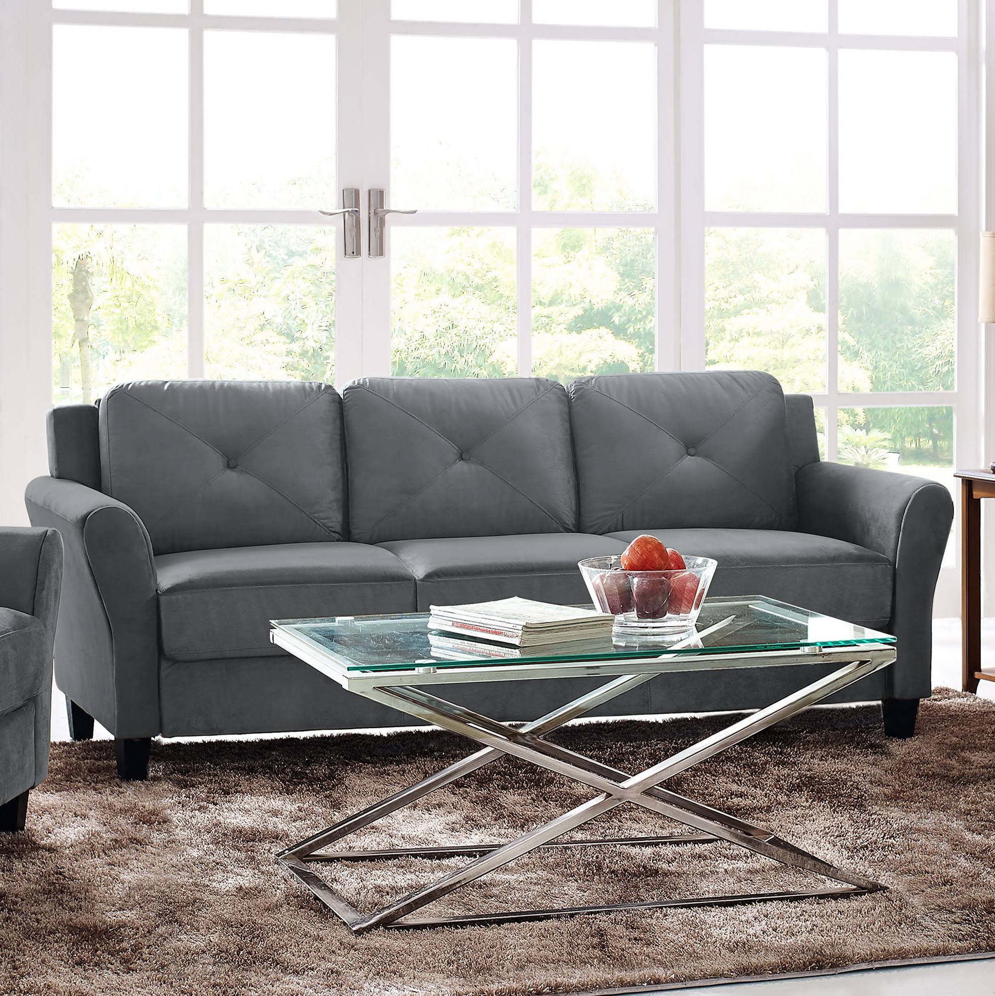 Lifestyle Solutions Harrington Sofa in Grey, Dark Grey