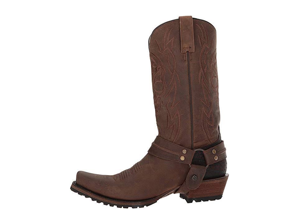 Roper Skull Embroidered Men's Brown Boots