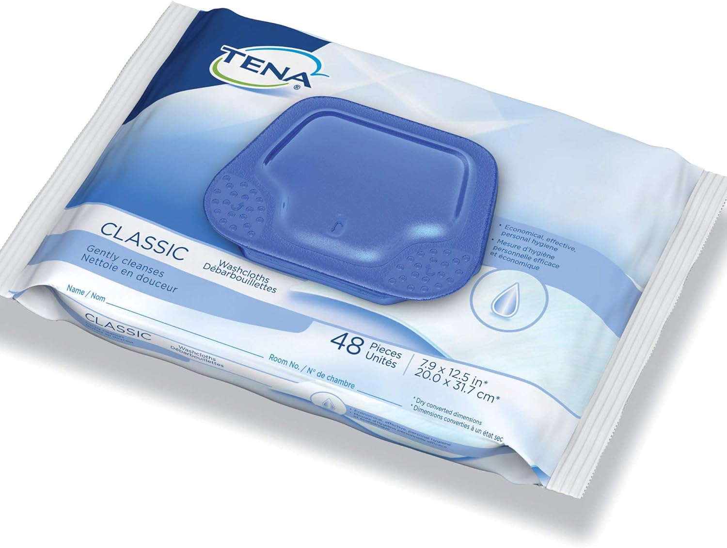 TENA Classic Bath Wipe or Washcloth 7-9/10 x 12.5