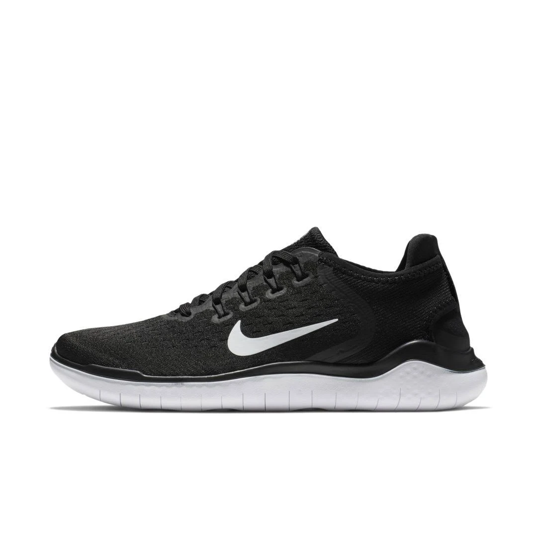 Nike Free RN 2018 Women&s Running Shoes - Black/White, 5