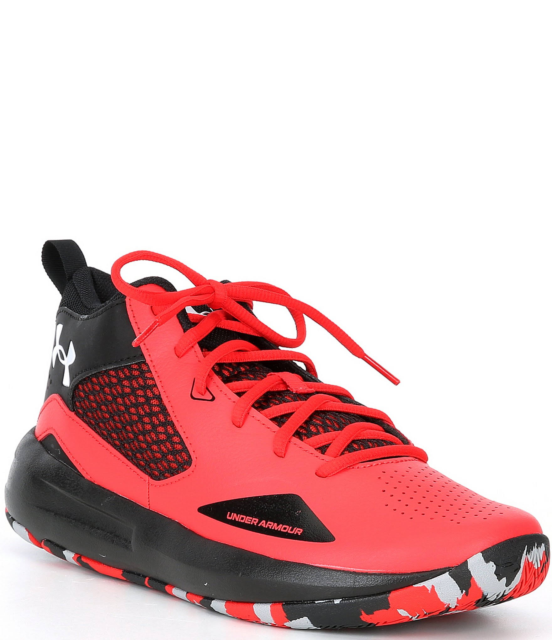 Under Armour Men's Lockdown 5 Basketball Shoes Versa Red 10