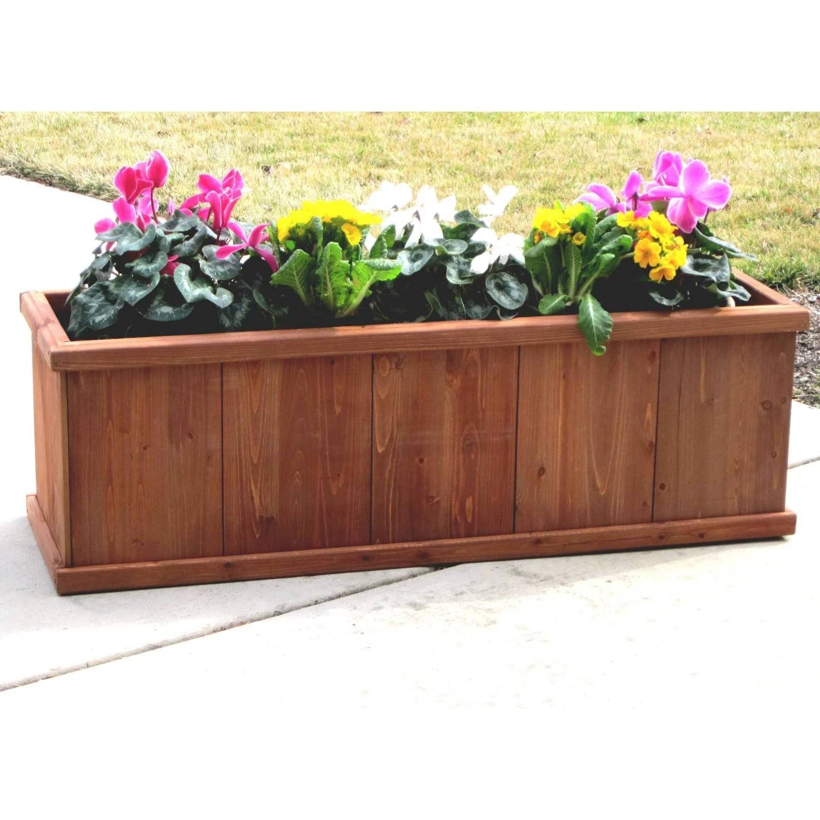 Greenstone Robusto Rectangular Cedar Planter