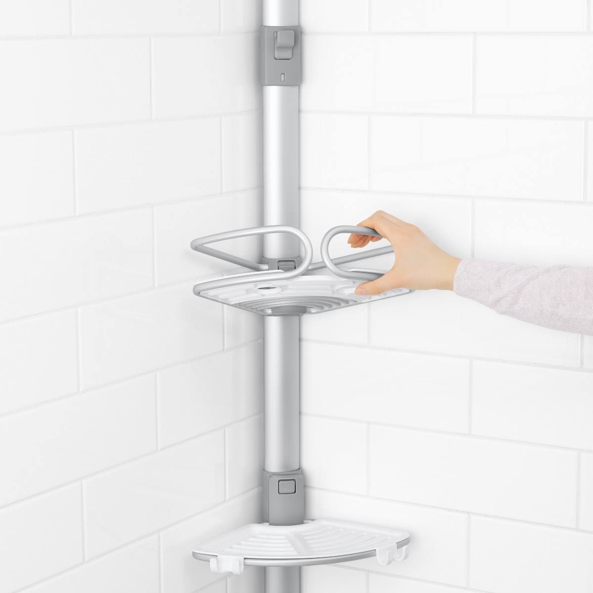 Good Grips Quick-Extend Aluminum Pole Shower Caddy OXO