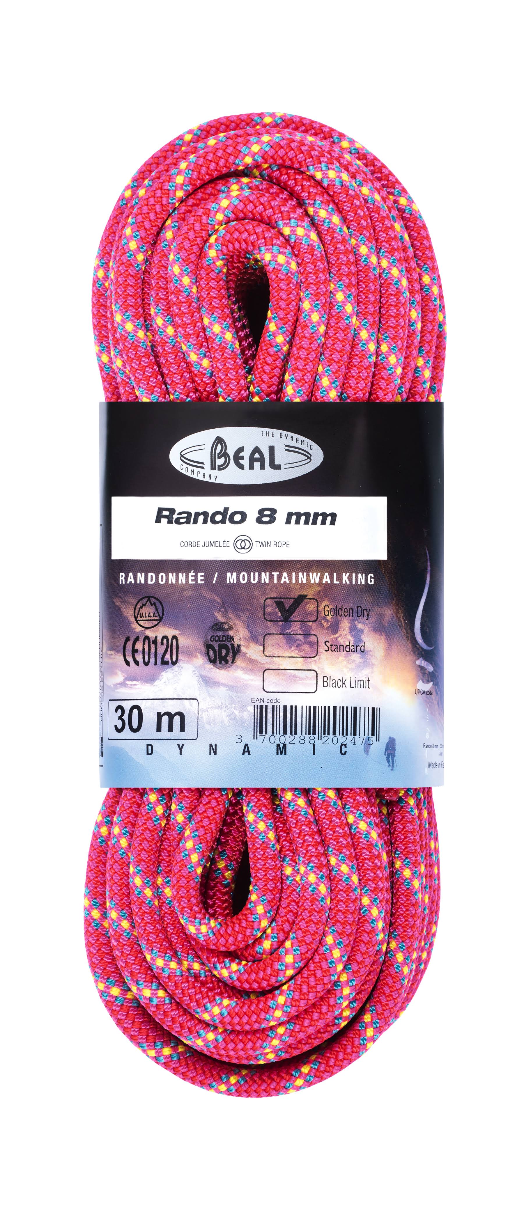 Beal Rando 8mm Golden Dry Rope