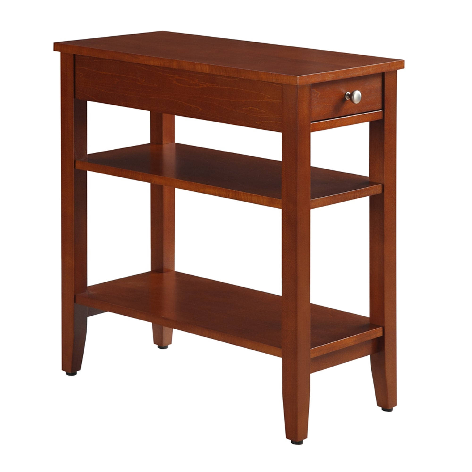 Copper Grove Aubrieta 3-Tier Single-Drawer End Table - Cherry