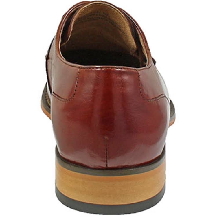 Stacy Adams Winthrop Moc Toe Woven Oxford Shoes Cognac 25242-221 - 9