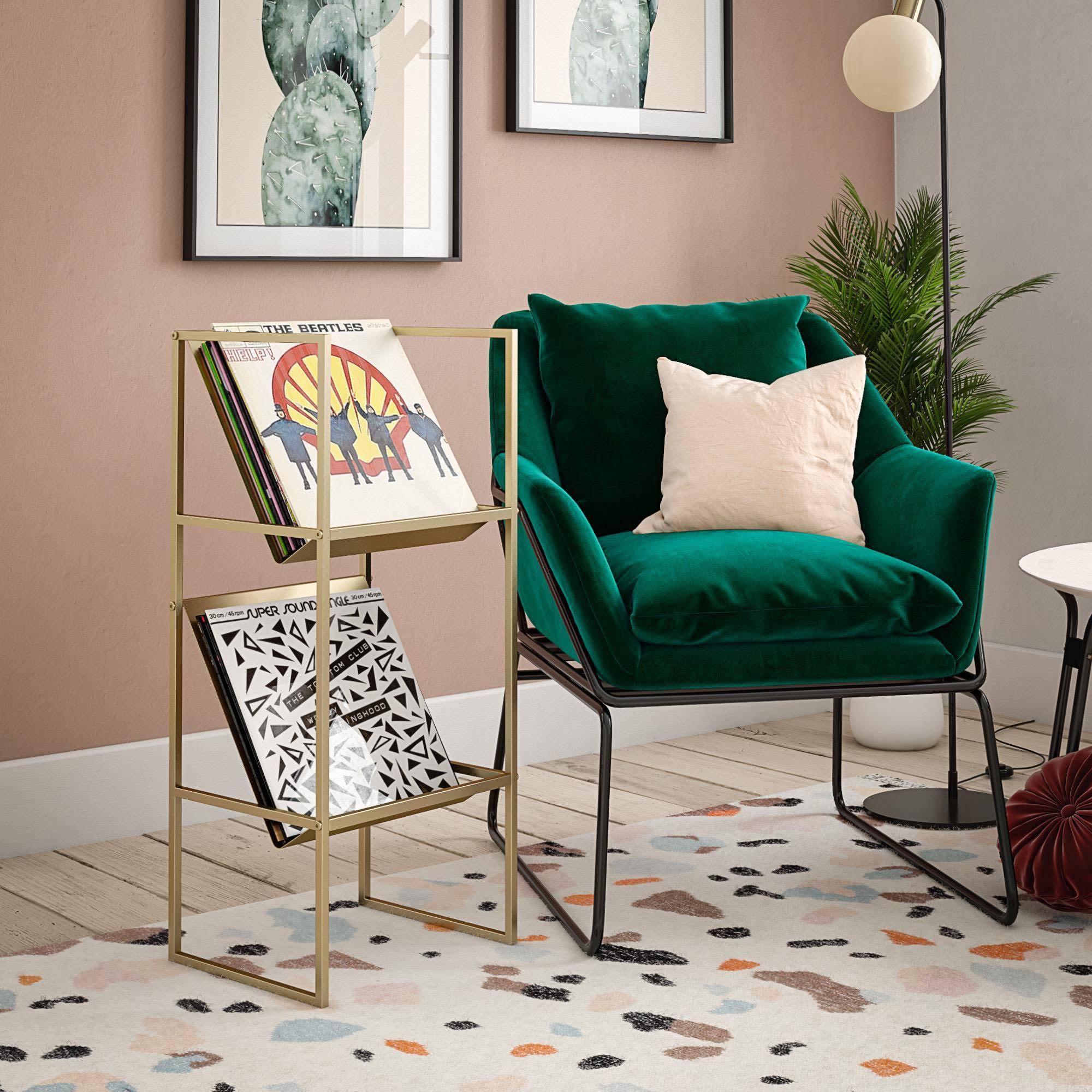 Novogratz Helix Vinyl Record Storage (Gold)