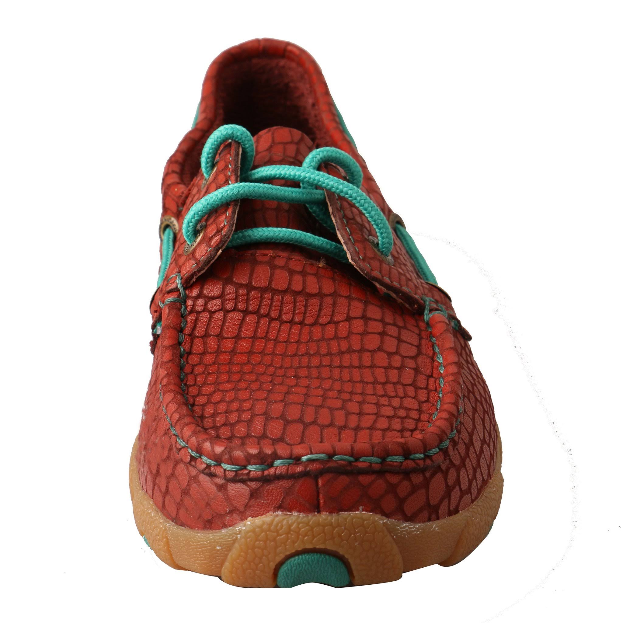 Twisted x Women's WDM0035 Driving Moc, Red/Turquoise Leather