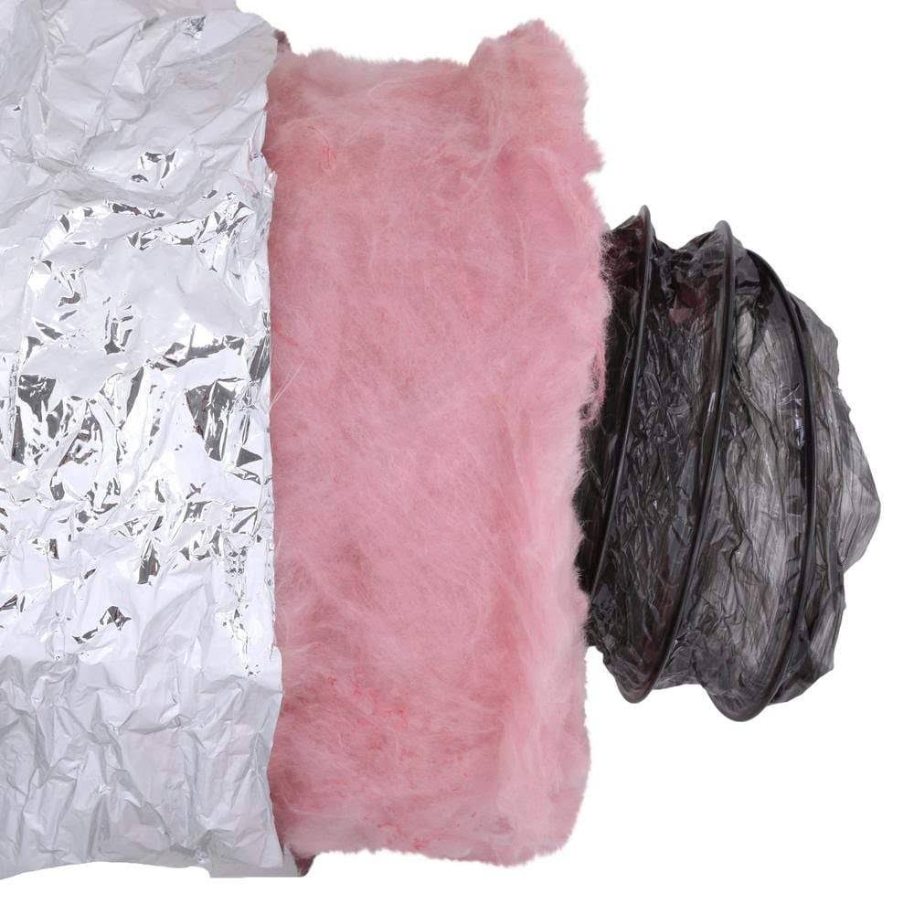 Insulated Flexible DUCT, 12 in. Diameter, 25 ft. Length, R-8.0, Silver