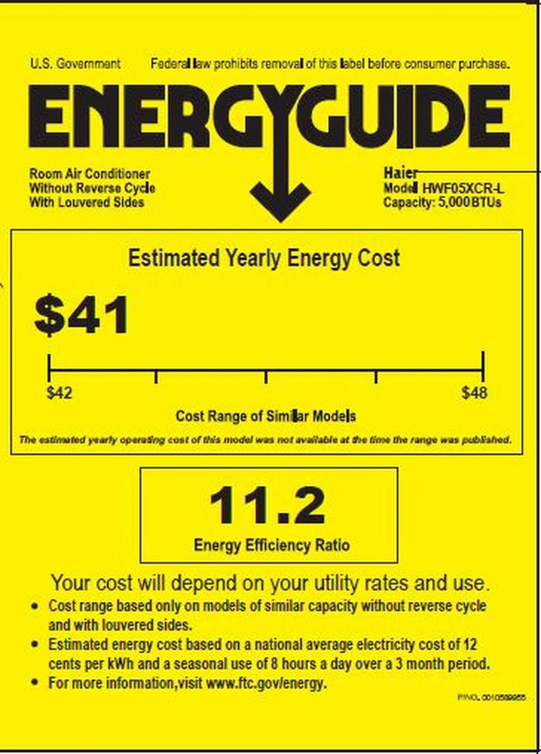 Haier HWF05XCR-L 5,000 BTU 115V Window Air Conditioner