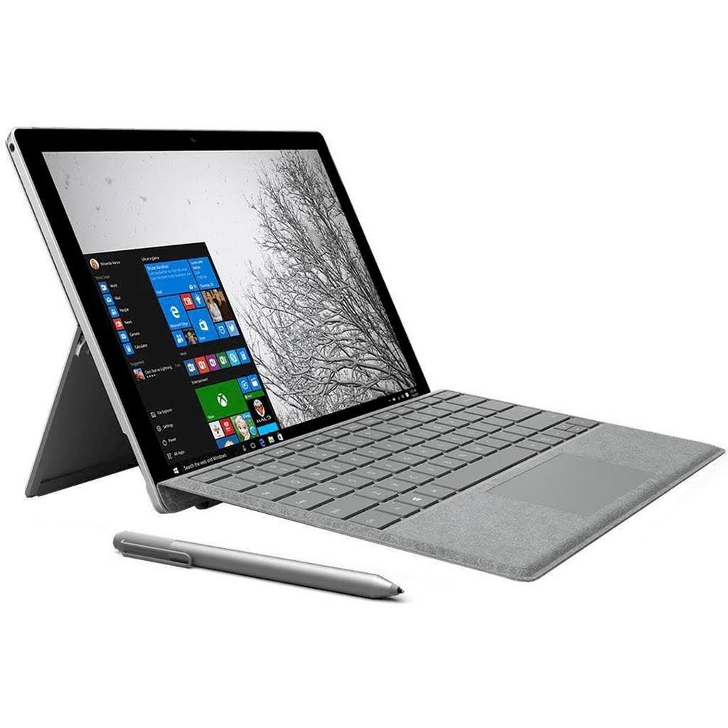 Microsoft Surface Pro 4, 12.3x22 Tablet, Intel Core i5 2.4GHz 4GB 128GB Refurbished, Microsoft Surface Pro Cover and Keyboard /
