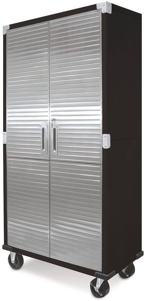 Seville Classics Heavy Duty Storage Cabinet, Stainless Steel