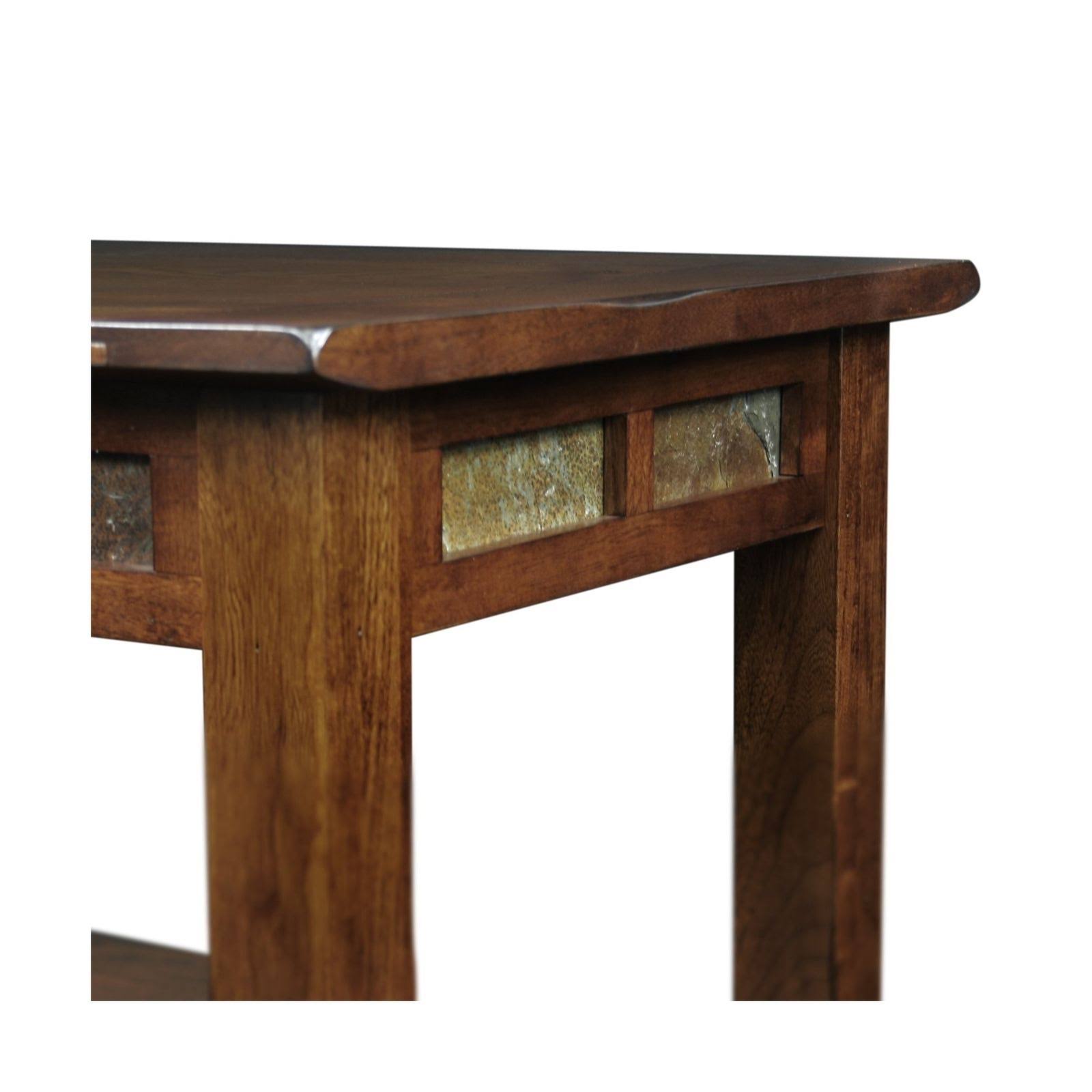 Leick Furniture Slatestone Rustic Oak End Table