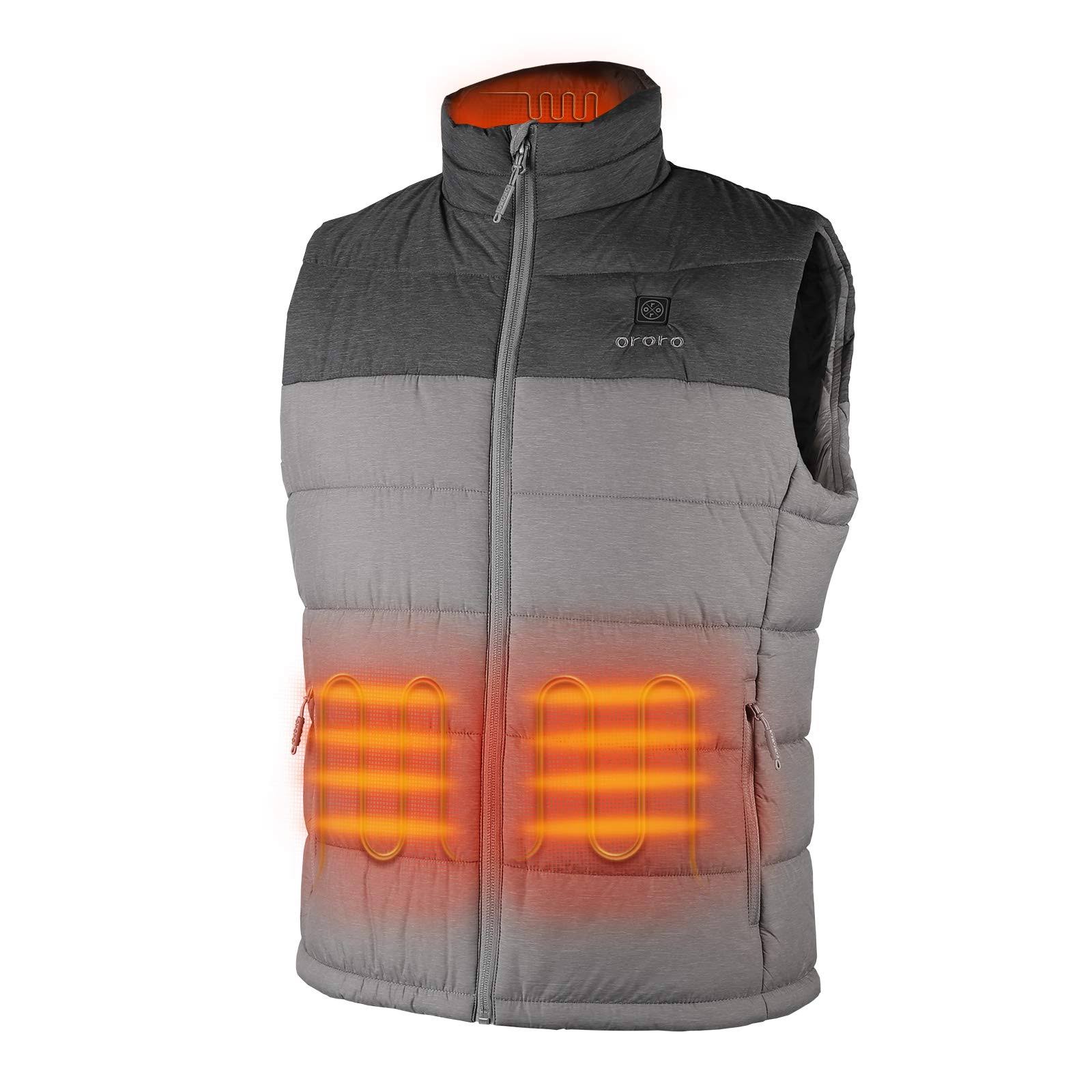 Ororo Men&s Lightweight Heated Vest with Battery Pack
