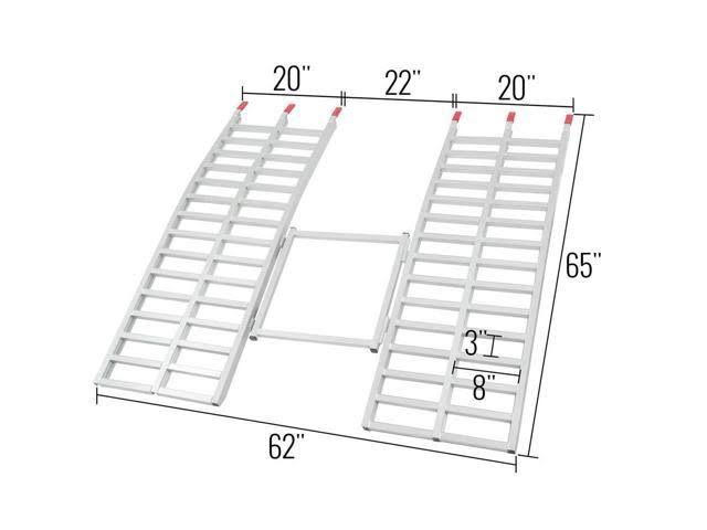 65x22 Wide Ride Master Arched UTV Trailer Loading Ramp ATF-6264