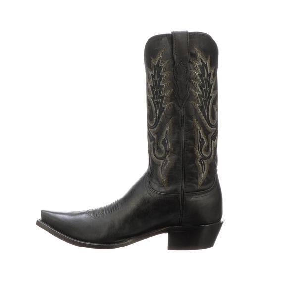 Lucchese Western Boots Men Madras Goat Snip Toe M1007.S54 Black