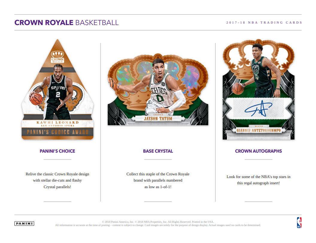 2017-18 Panini Crown Royale Basketball Hobby Box