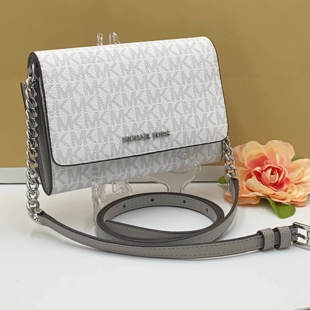 Michael Kors Bags | Michael Kors JST Medium MF Crossbody | Color: Silver/White | Size: Os | Urban_Bagzz's Closet