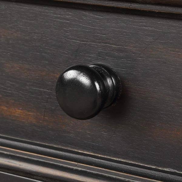 Black Grange Regency Console Table with 4-Drawer