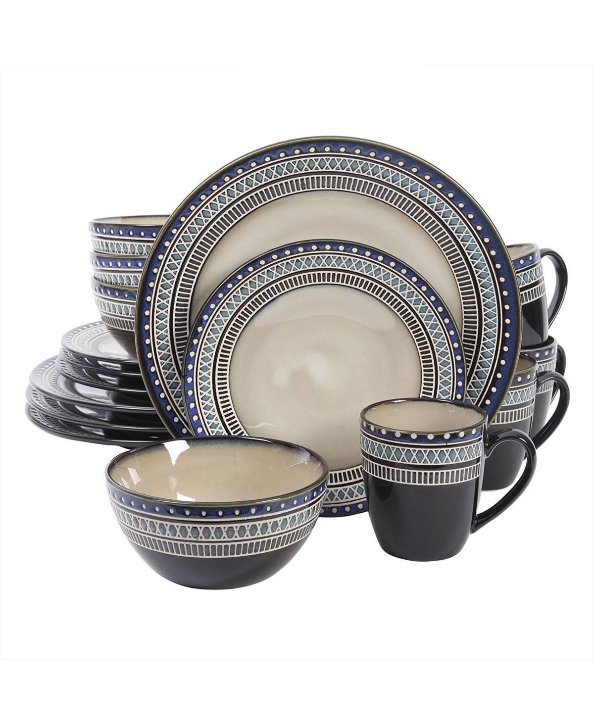 Gibson Elite Althea 16 Piece Stoneware Dinnerware Set
