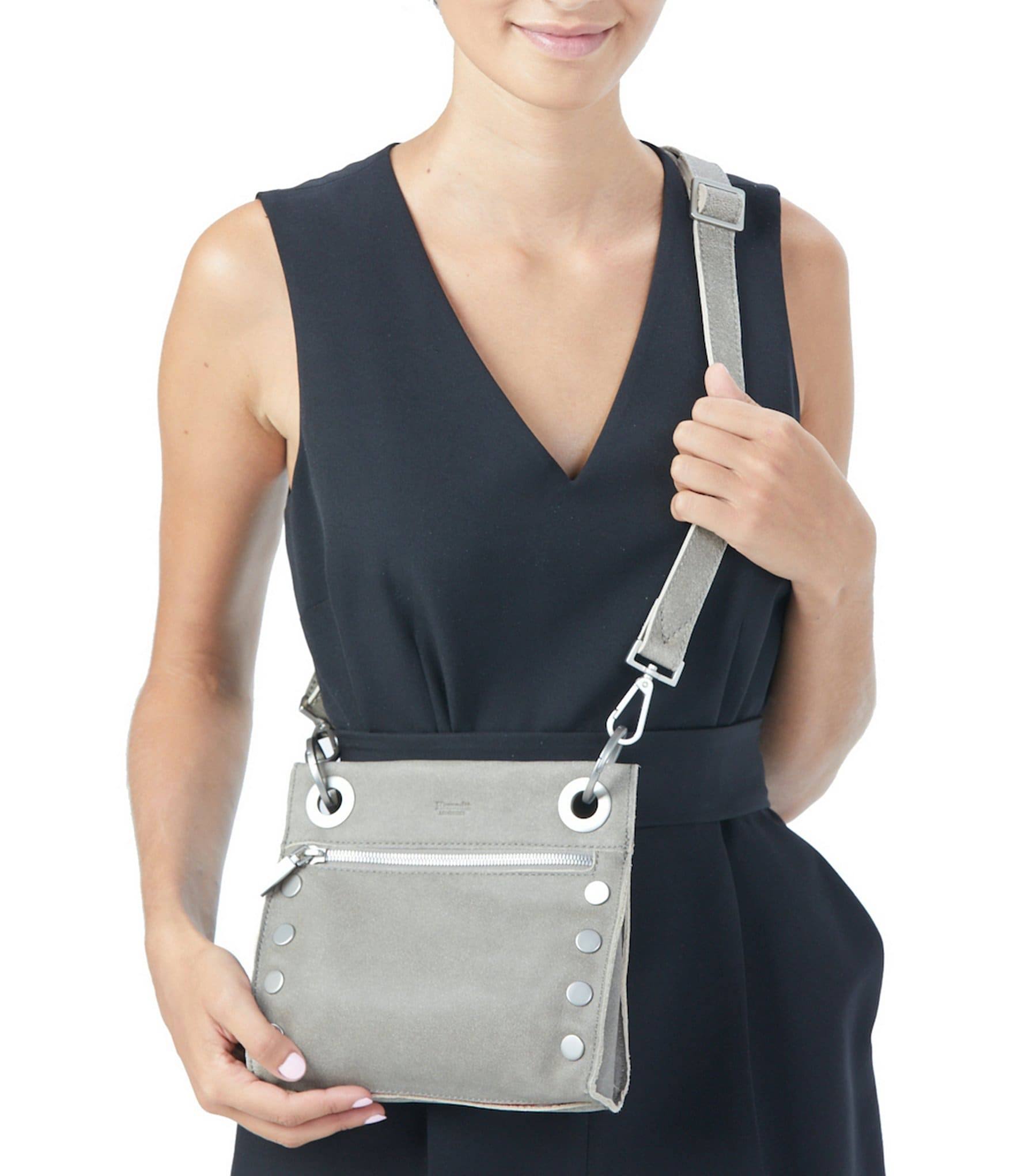 Hammitt Tony Grommet Studded Leather Crossbody Bag - Grey Natural