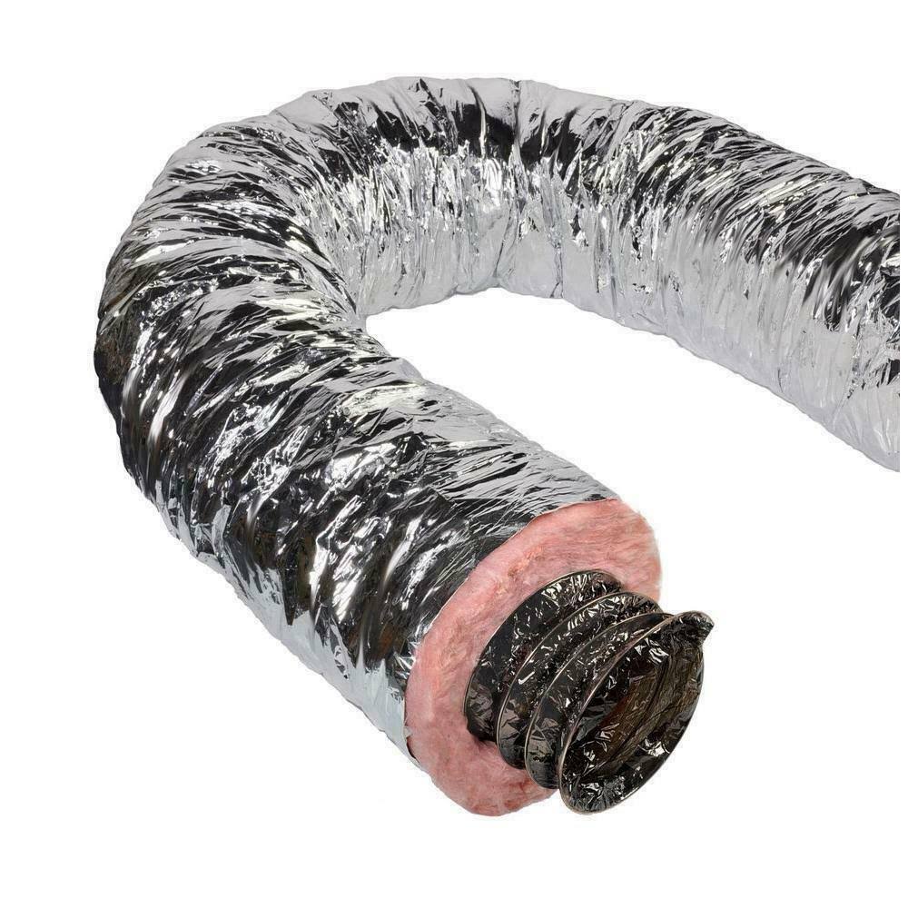 Insulated Flexible DUCT, 8 in. Diameter, 25 ft. Length, R-8.0