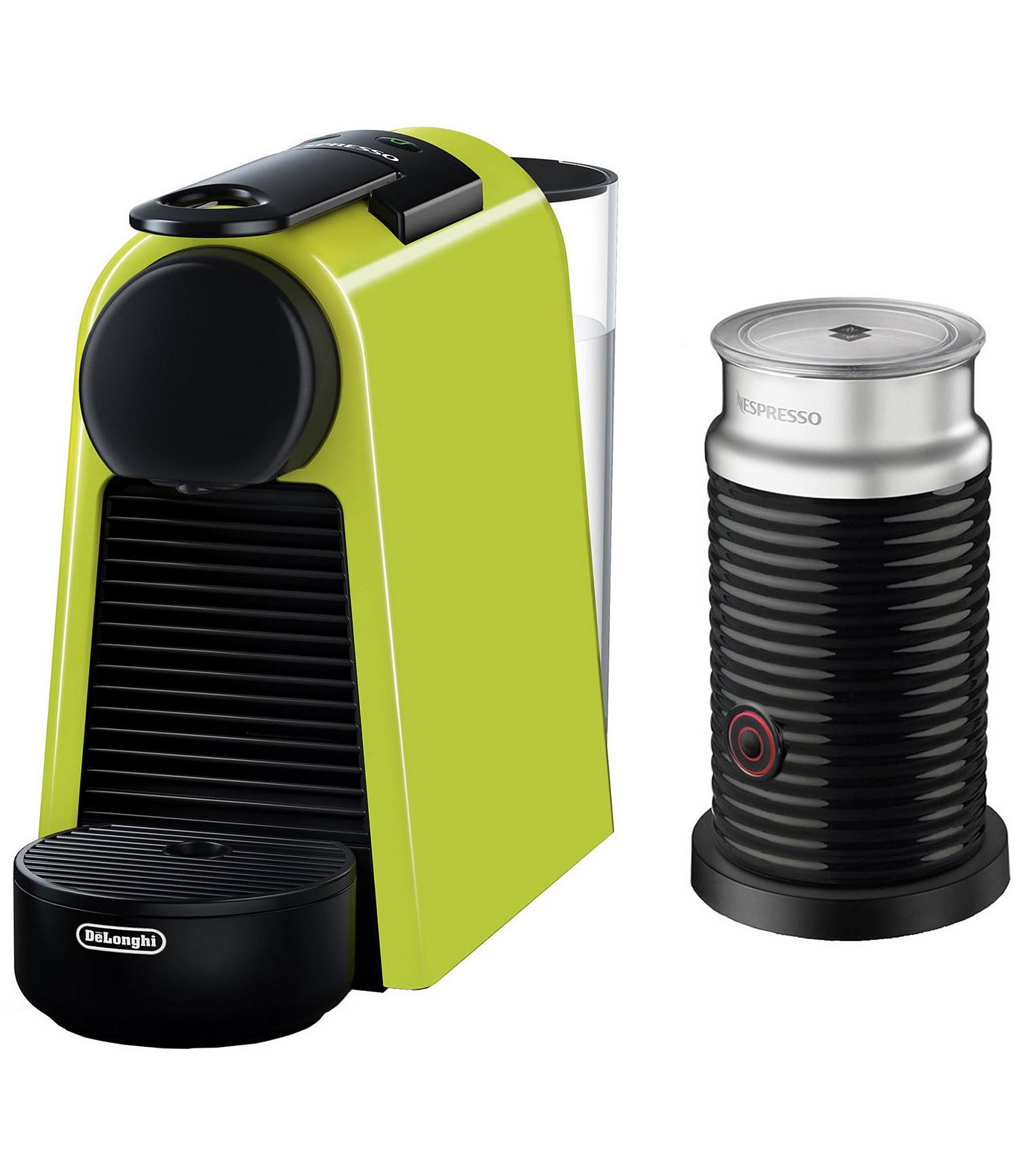 Nespresso Essenza Mini Espresso Machine by De&Longhi with Aeroccino, Lime