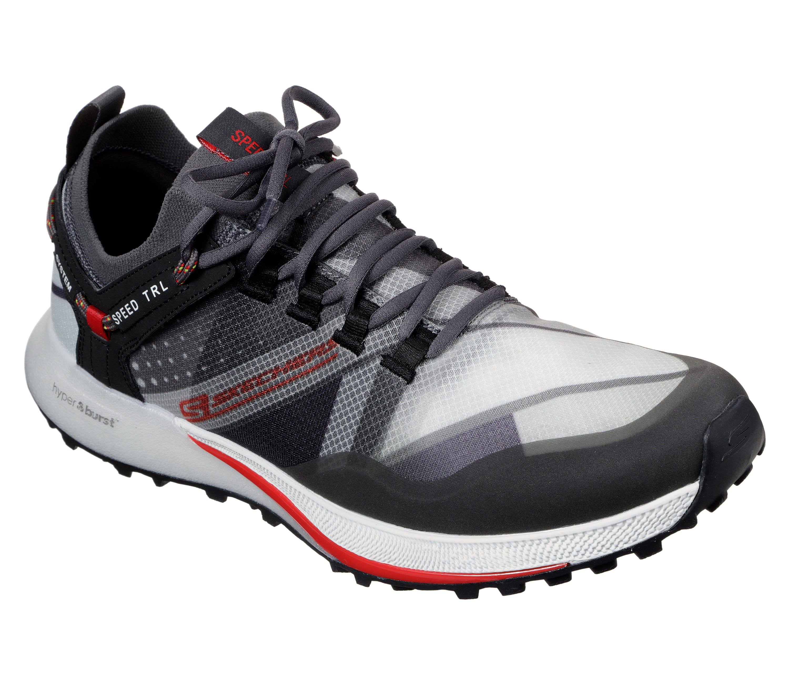 Skechers Men's GOrun Speed TRL Hyper Trail Shoe, Charcoal/Red