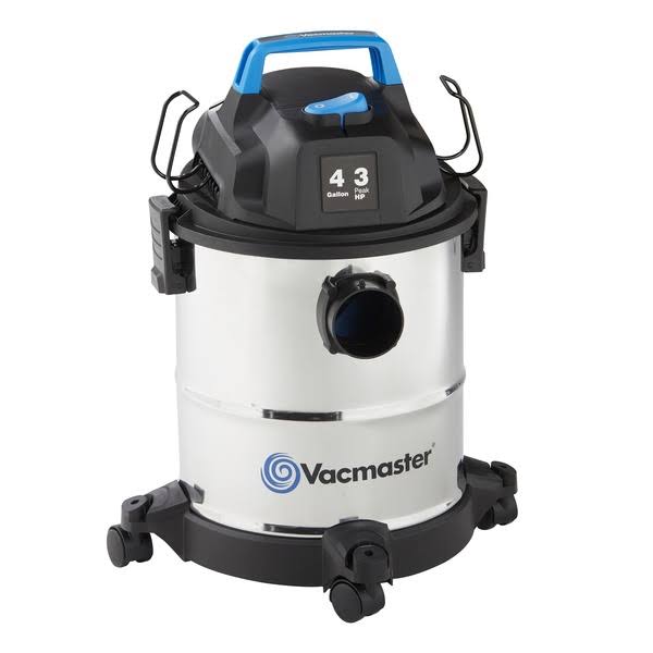 Vacmaster 3 Peak HP Stainless Steel Wet u0026 Dry Vacuum MVOA407S - 4 Gal